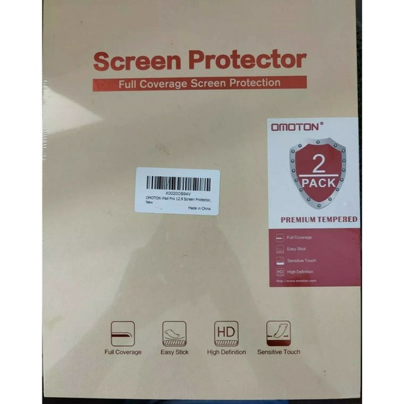 NIB Omoton Ipad Pro 12.9 Tempered Screen Protector - 2020 And 2018 - Picture 1 of 2